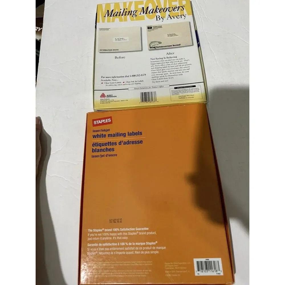 103 Sheets Address Mailing 1030 Labels 2” x 4” (20 Avery #8193 + 83 Staples READ